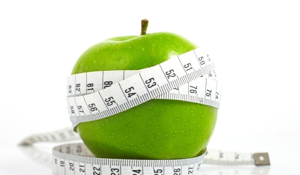 epal dibalut dengan pita pengukur